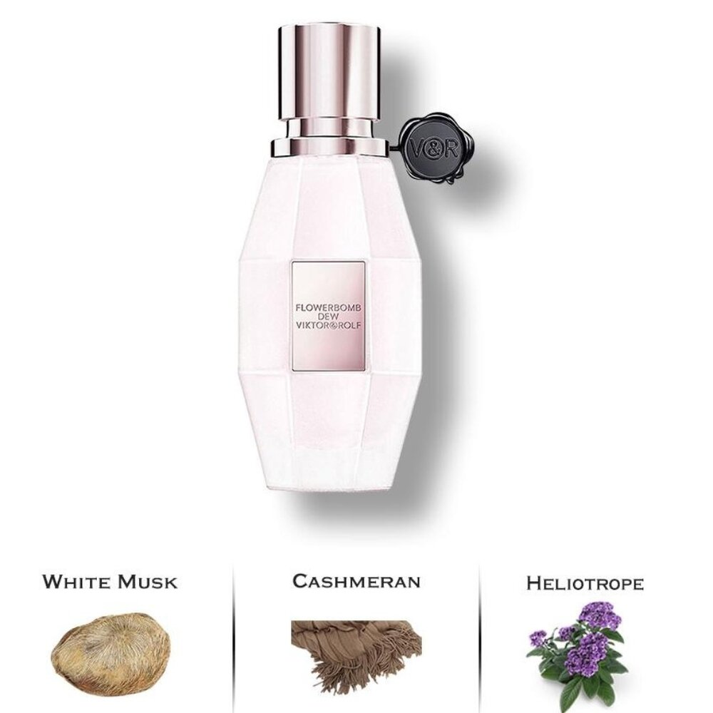Viktor & Rolf Flowerbomb Dew EDP Floral Rose Pear Musk-Mini 7ml-0.24oz-BOXED-NEW - Picture 5 of 14